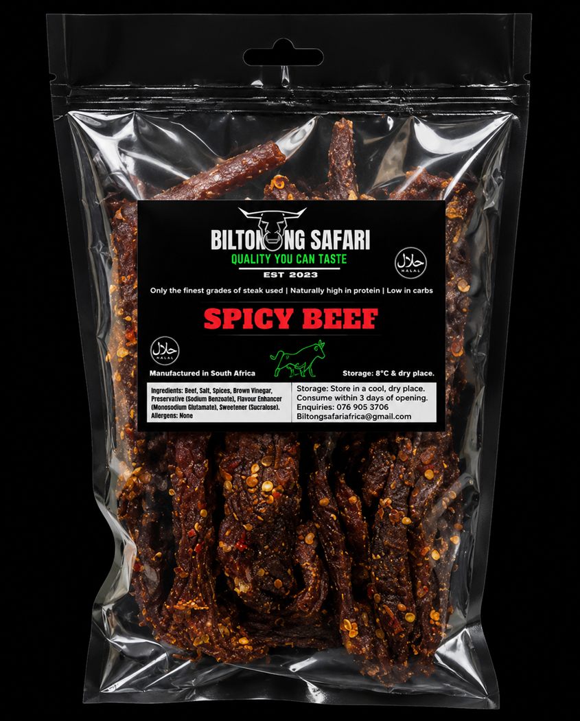 Biltong Safari spicy beef sticks pack
