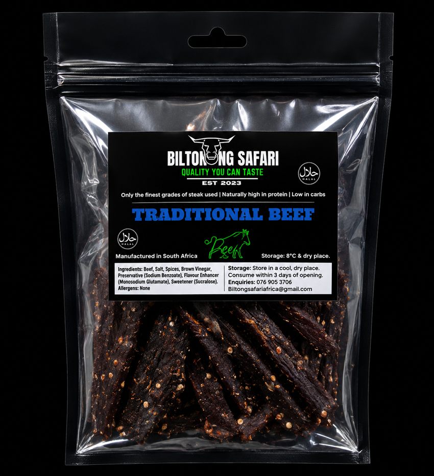 Biltong Safari traditional beef sticks pack