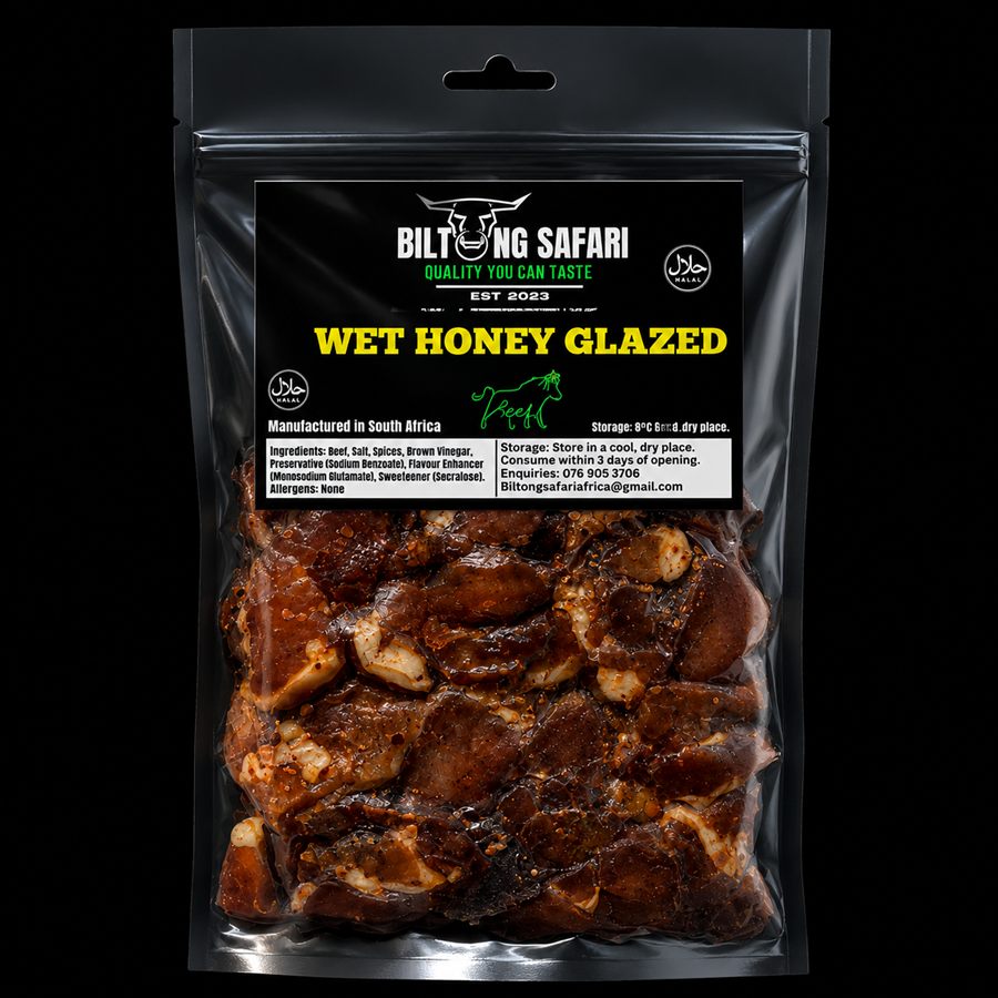 Biltong Safari wet honey glazed biltong pack
